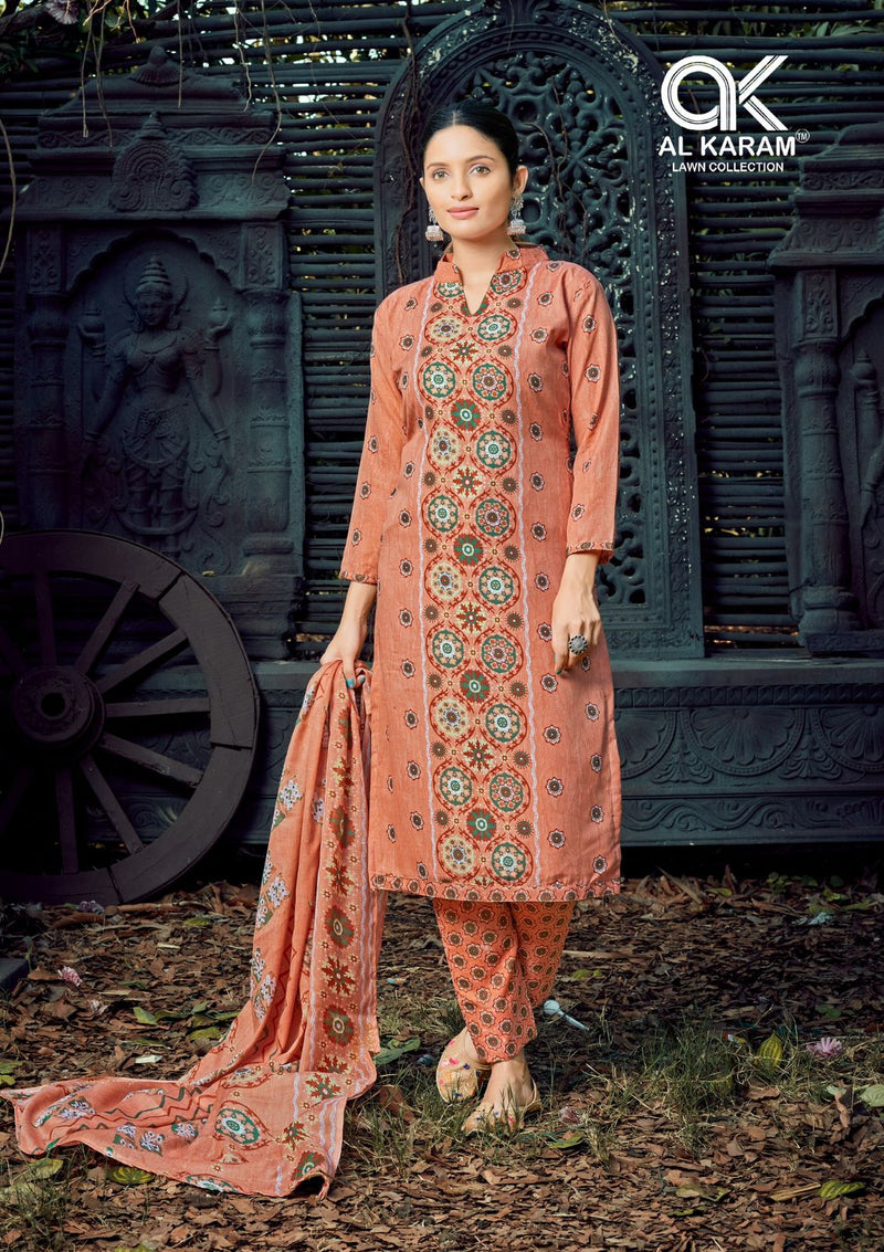 Al Karam Charizma Signature Print Vol 2 Cotton Printed Casual Wear Suit