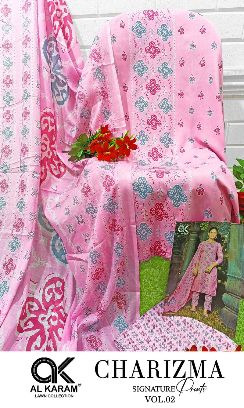 Al Karam Charizma Signature Print Vol 2 Cotton Printed Casual Wear Suit