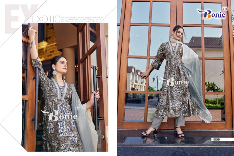 Bonie Cherry Rayon Printed Casual Wear Designer Kurti Collection