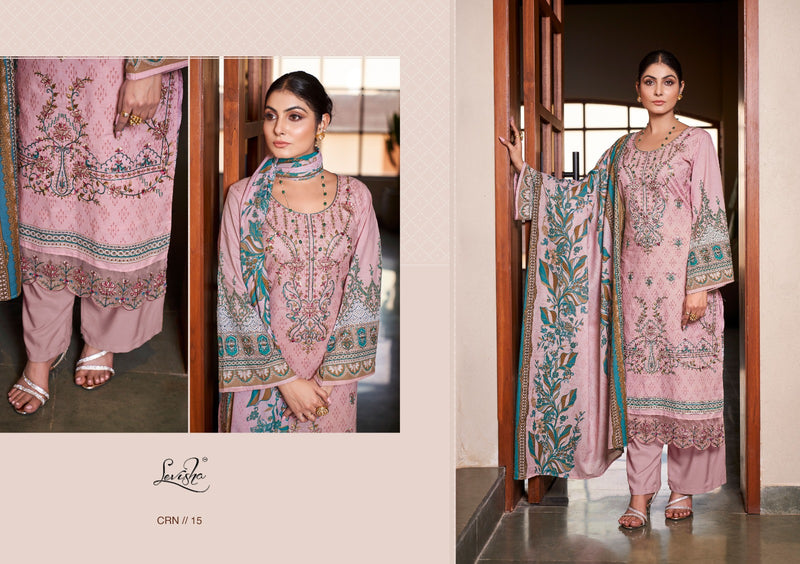 Levisha Chevron Nx Lawn Cotton Printed With Embroidery Designer Salwar Kameez
