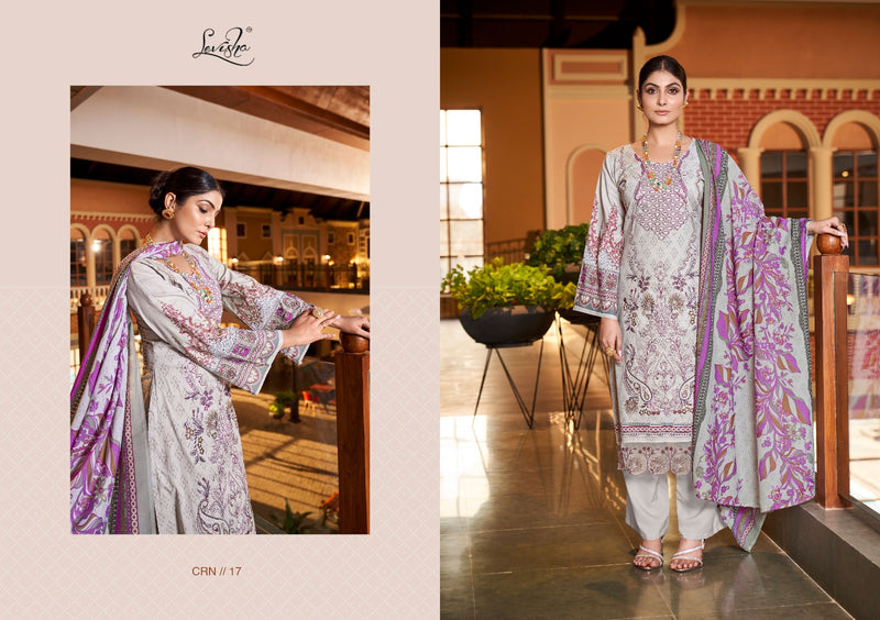Levisha Chevron Nx Lawn Cotton Printed With Embroidery Designer Salwar Kameez