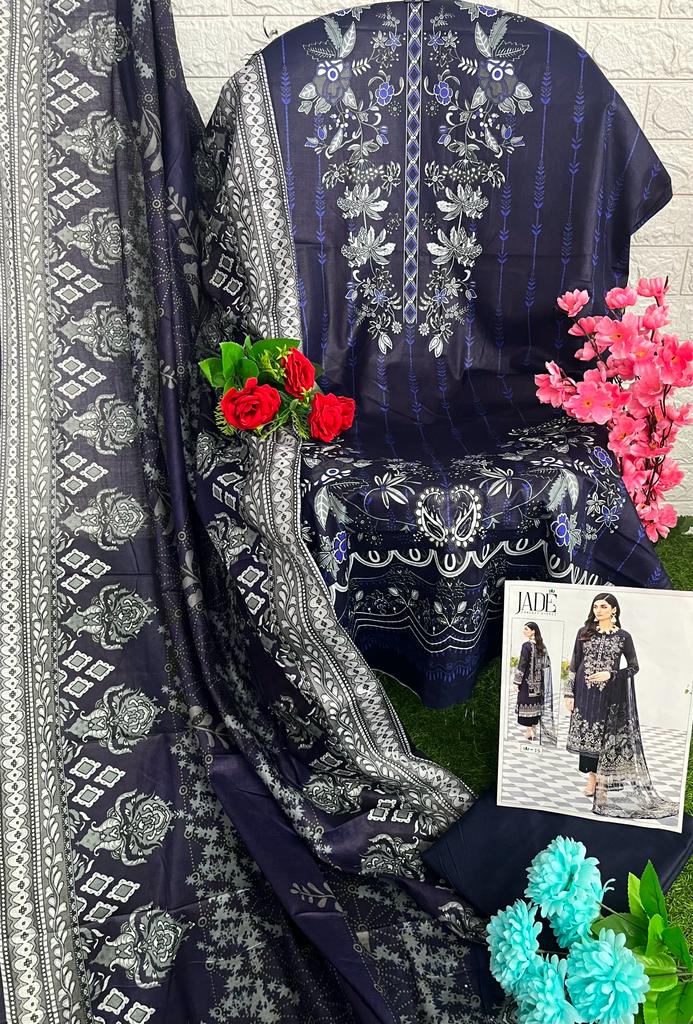 Jade Chevron Vol 2 Printed Lawn Cotton Salwar Suits