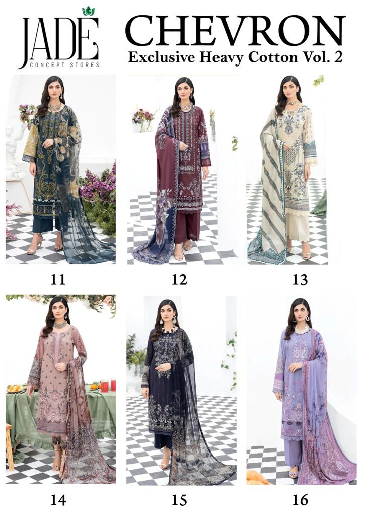 Jade Chevron Vol 2 Printed Lawn Cotton Salwar Suits