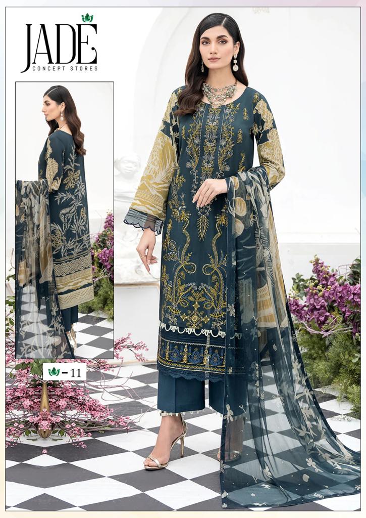 Jade Chevron Vol 2 Printed Lawn Cotton Salwar Suits