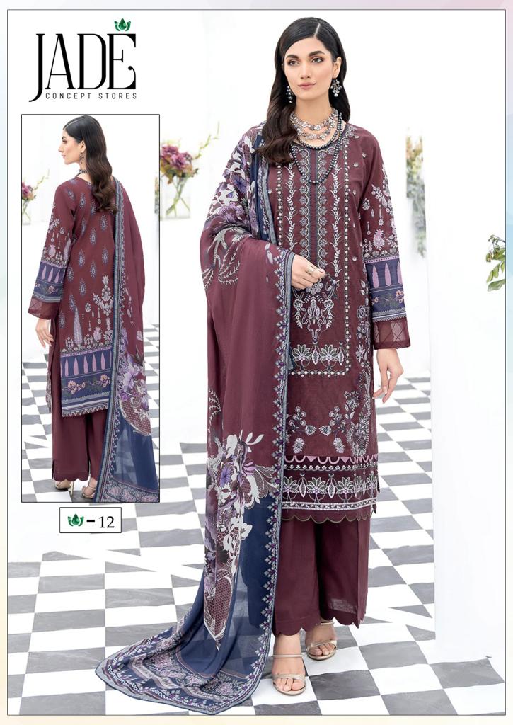 Jade Chevron Vol 2 Printed Lawn Cotton Salwar Suits