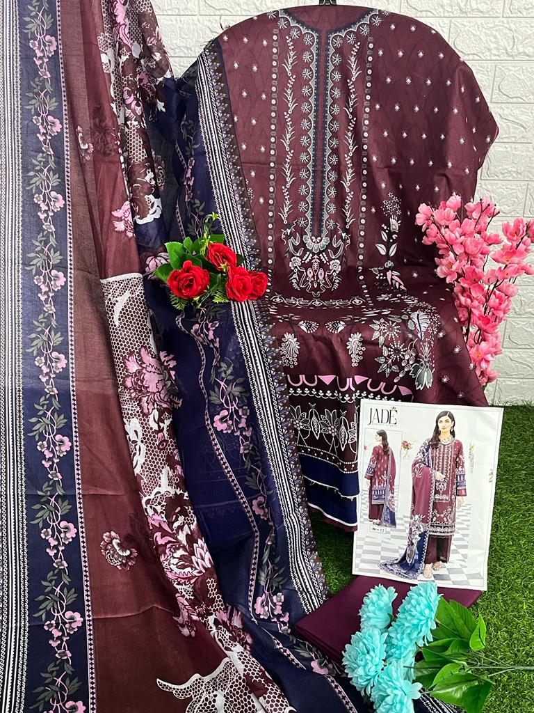 Jade Chevron Vol 2 Printed Lawn Cotton Salwar Suits