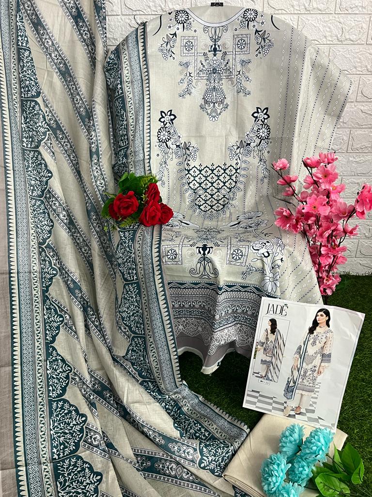 Jade Chevron Vol 2 Printed Lawn Cotton Salwar Suits