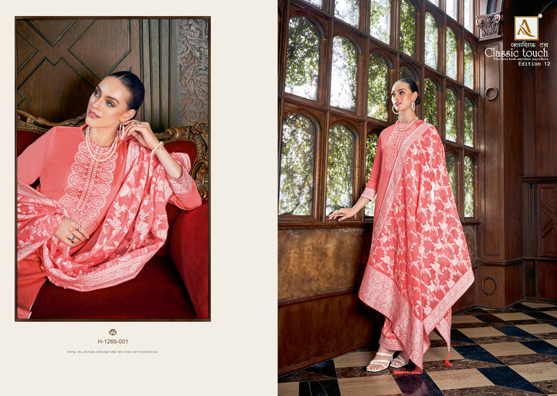 Alok Suits Classic Touch Edition Vol 12 Jam Cotton With Fancy Thread Work Designer Suits