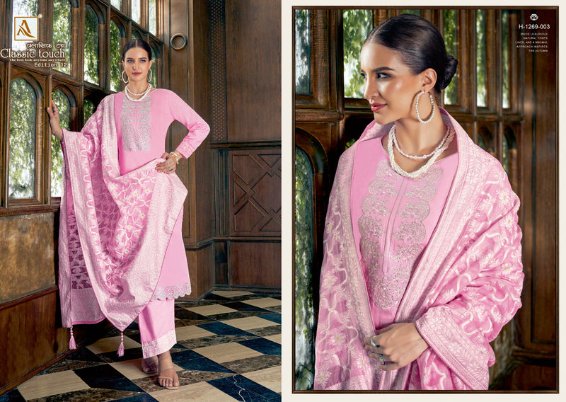 Alok Suits Classic Touch Edition Vol 12 Jam Cotton With Fancy Thread Work Designer Suits