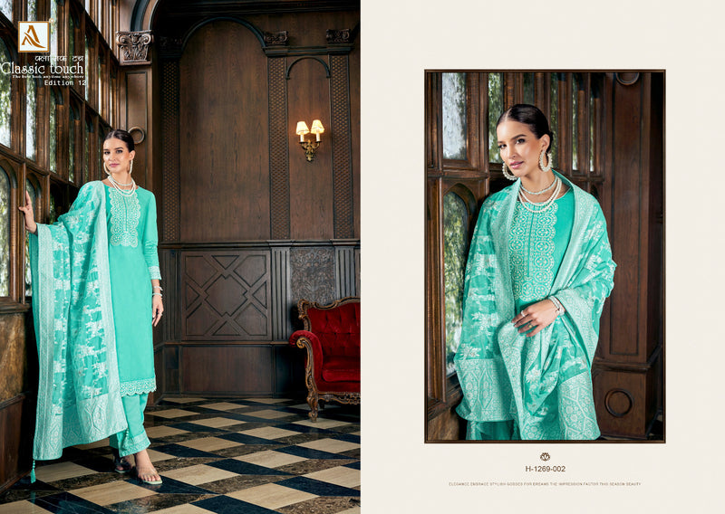 Alok Suits Classic Touch Edition Vol 12 Jam Cotton With Fancy Thread Work Designer Suits
