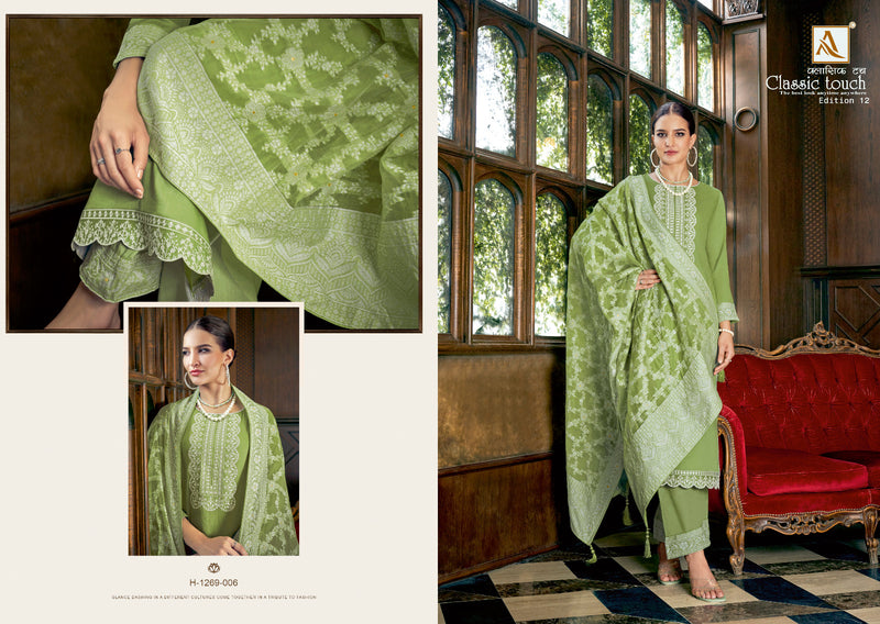 Alok Suits Classic Touch Edition Vol 12 Jam Cotton With Fancy Thread Work Designer Suits