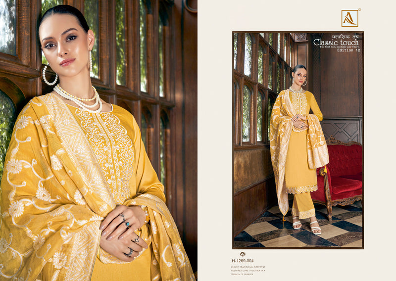Alok Suits Classic Touch Edition Vol 12 Jam Cotton With Fancy Thread Work Designer Suits