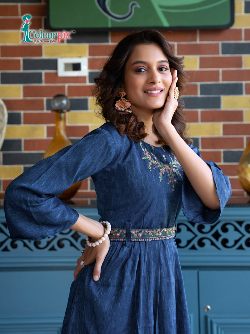 Colourpix Nayra Cut Vol 1 Heavy Fancy Viscose Rayon Daily Wear Designer Partywear Kurti