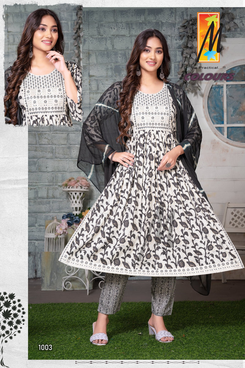 Master Colours Rayon Capsule Foil Prints Kurti With Bottom & Dupatta