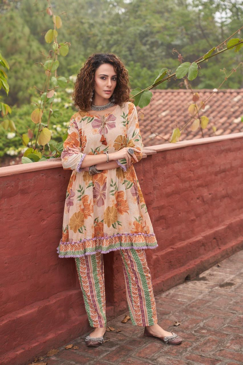 Psyna Presents Cord Set Vol 2 Printed Cotton Fabrics Fancy Kurti