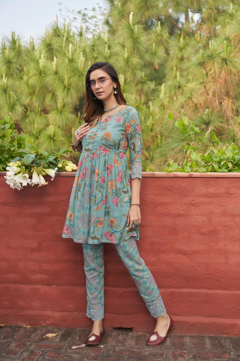 Psyna Presents Cord Set Vol 2 Printed Cotton Fabrics Fancy Kurti