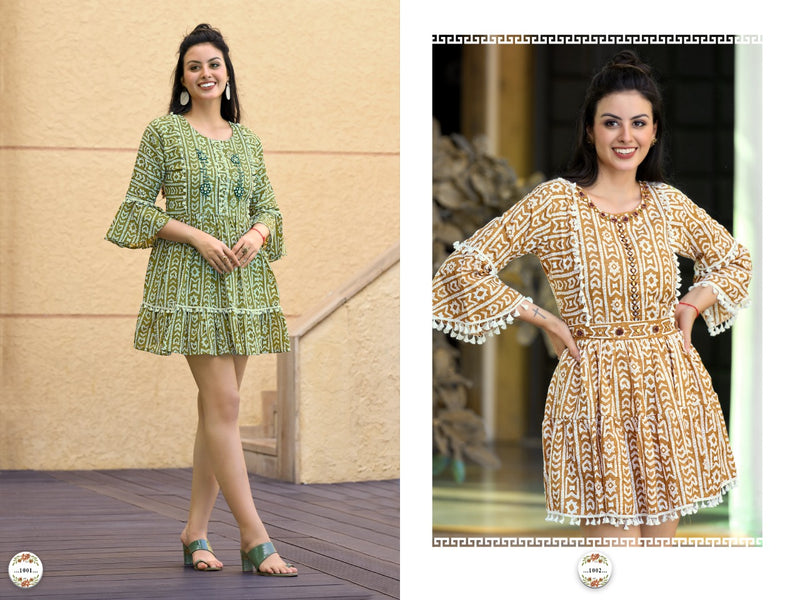 Antra Designer Cotton Fantasy Mul Cotton Fancy Summer Wear Tunics