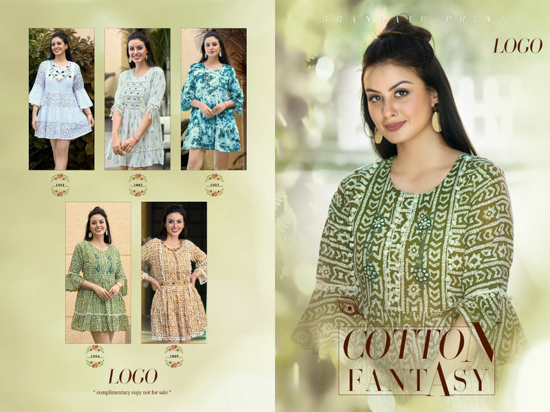Antra Designer Cotton Fantasy Mul Cotton Fancy Summer Wear Tunics