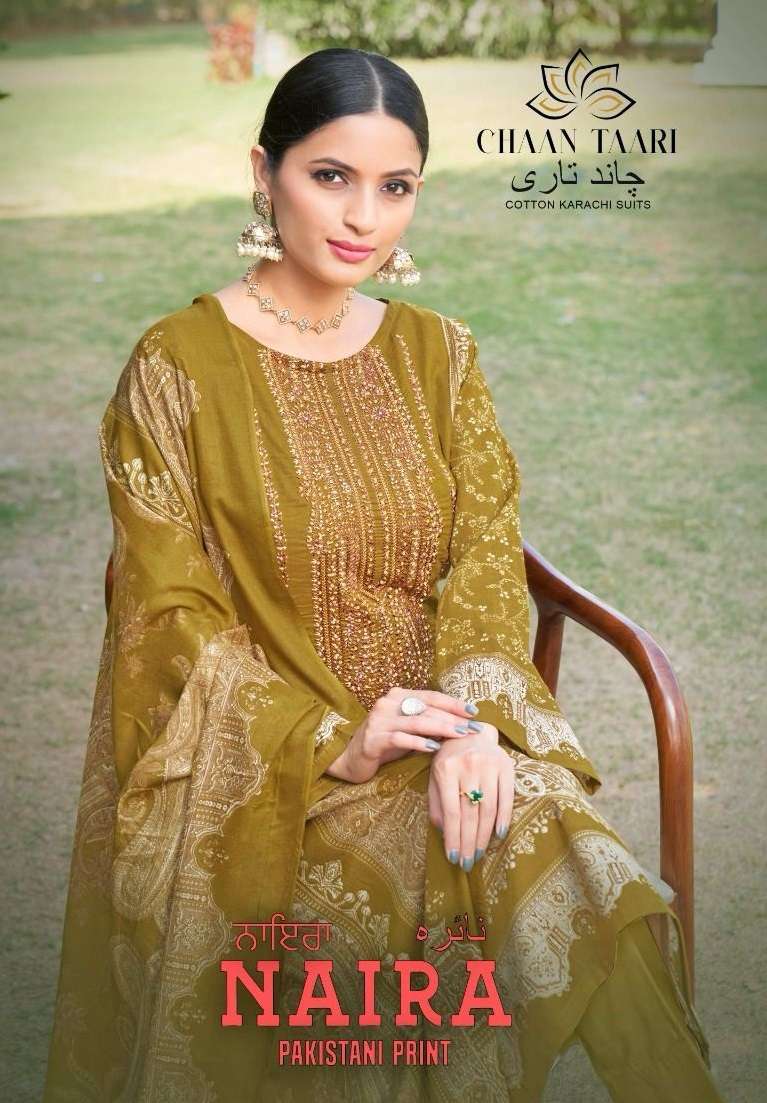 Chaan Taari Naira Pakistani Suit Cotton Digital Prints With Exclusive Heavy Self Embroidery Salwar Suit