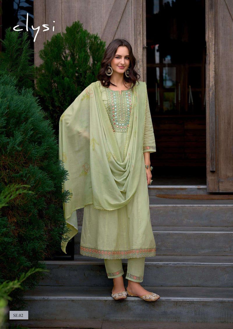Clysi Sehra Cotton Designer Fancy Partywear Kurti Collection