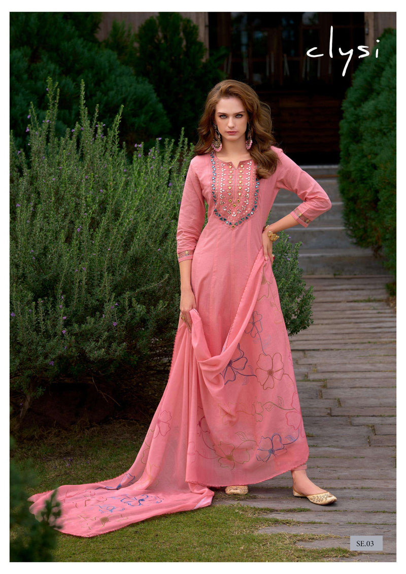 Clysi Sehra Cotton Designer Fancy Partywear Kurti Collection