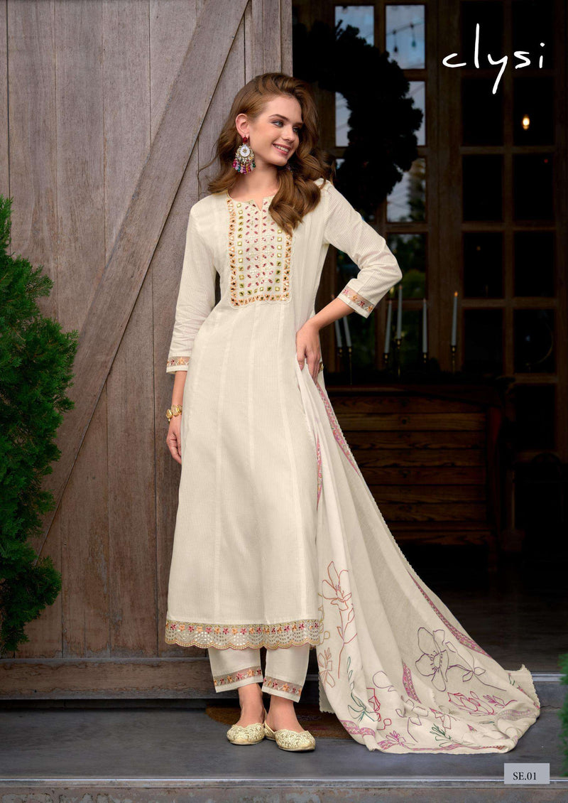 Clysi Sehra Cotton Designer Fancy Partywear Kurti Collection