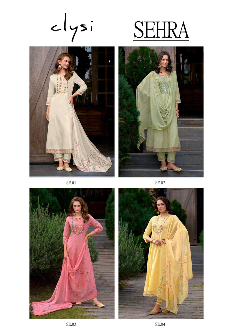 Clysi Sehra Cotton Designer Fancy Partywear Kurti Collection