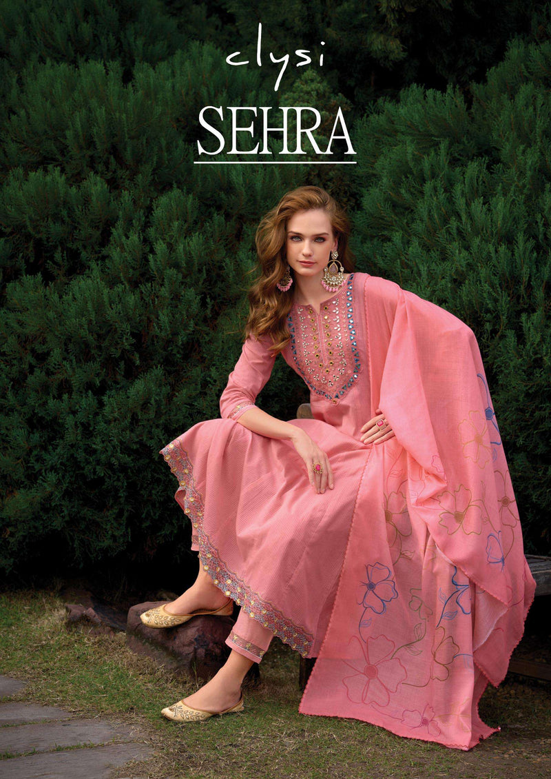 Clysi Sehra Cotton Designer Fancy Partywear Kurti Collection