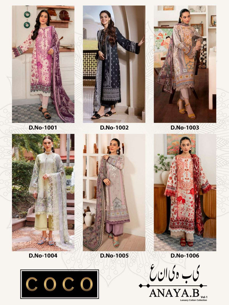 Coco Anaya B Vol 1 Heavy Cotton Karachi Printed Casual Wear Salwar Suit
