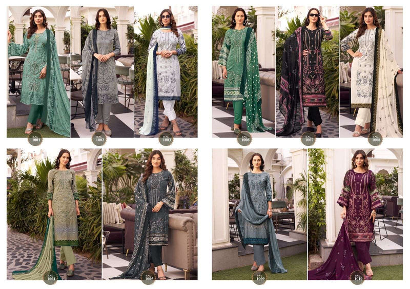 Cosmos Fashion Noor Premium Embroidered Cotton With Heavy Self Work Salwar Suit