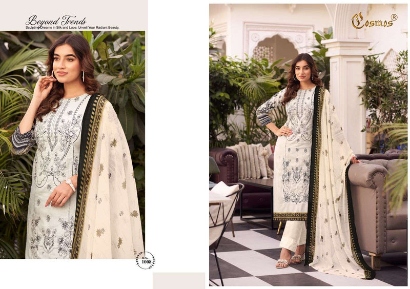 Cosmos Fashion Noor Premium Embroidered Cotton With Heavy Self Work Salwar Suit