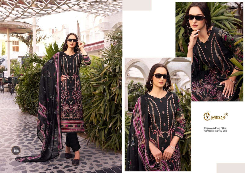 Cosmos Fashion Noor Premium Embroidered Cotton With Heavy Self Work Salwar Suit