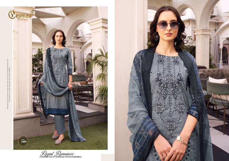 Cosmos Fashion Noor Premium Embroidered Cotton With Heavy Self Work Salwar Suit