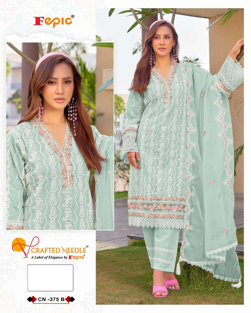Crafted Needle Cn 375 Pure Cambric Cotton Embroidered Pakistani Pret Kurti
