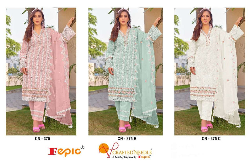 Crafted Needle Cn 375 Pure Cambric Cotton Embroidered Pakistani Pret Kurti