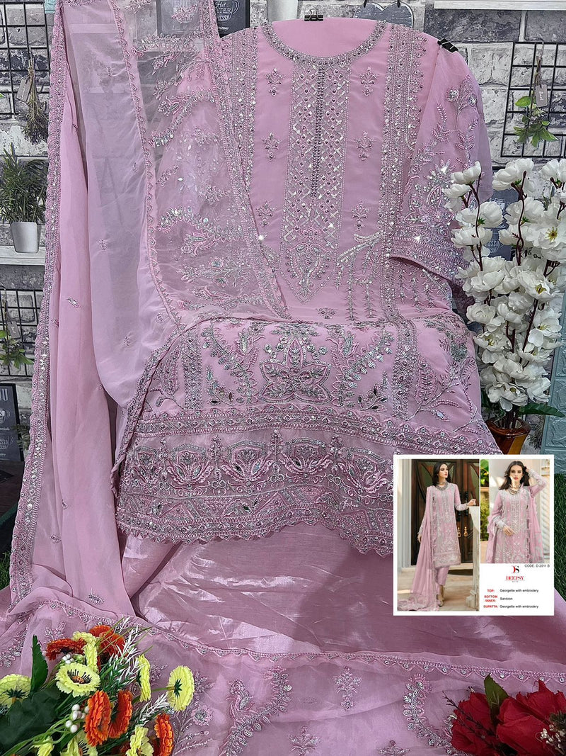 Deepsy Suits D No 2011 Georgette With Embroidery And Handwork Pakistani Suits