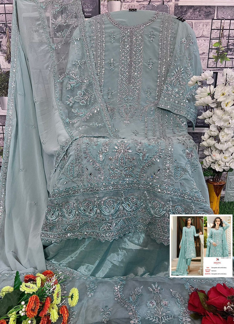 Deepsy Suits D No 2011 Georgette With Embroidery And Handwork Pakistani Suits