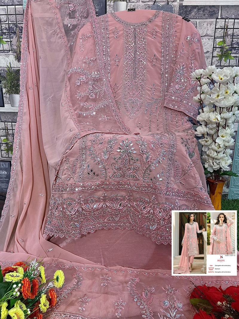 Deepsy Suits D No 2011 Georgette With Embroidery And Handwork Pakistani Suits