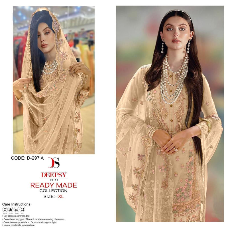 Deepsy Suits D 297 Organza With Embroidery Designer Ready Made Suits