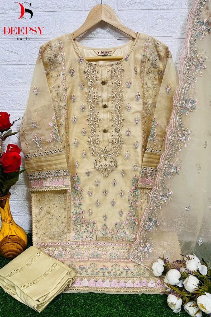 Deepsy Suits D 297 Organza With Embroidery Designer Ready Made Suits
