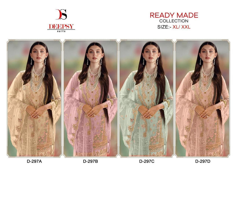 Deepsy Suits D 297 Organza With Embroidery Designer Ready Made Suits
