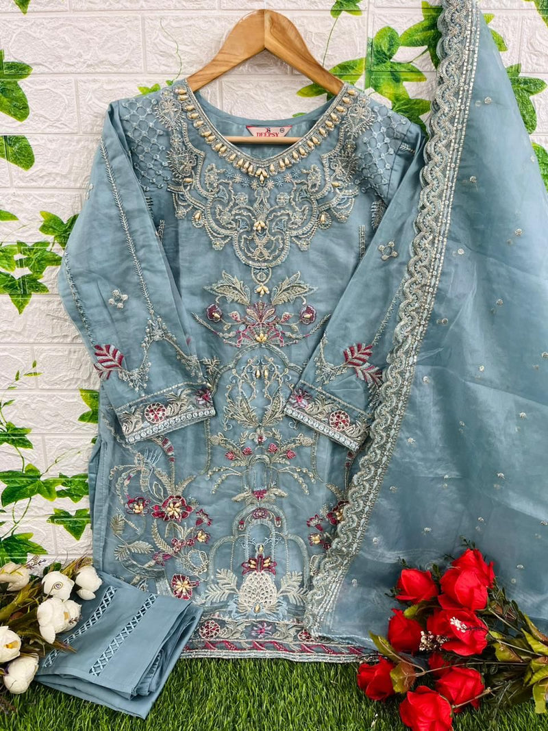 Deepsy Suits D 321 Organza With Beautiful Embroidery Designer Ready Made Suits