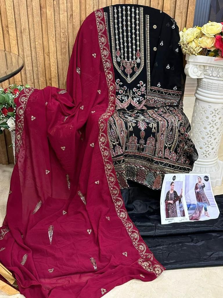 Mehboob Tex D No 1152 Georgette With Heavy Embroidery Pakistani Suits