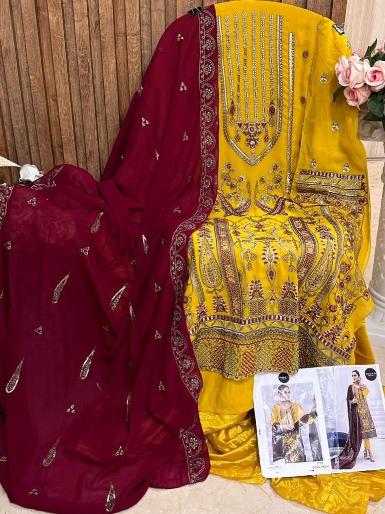 Mehboob Tex D No 1152 Georgette With Heavy Embroidery Pakistani Suits