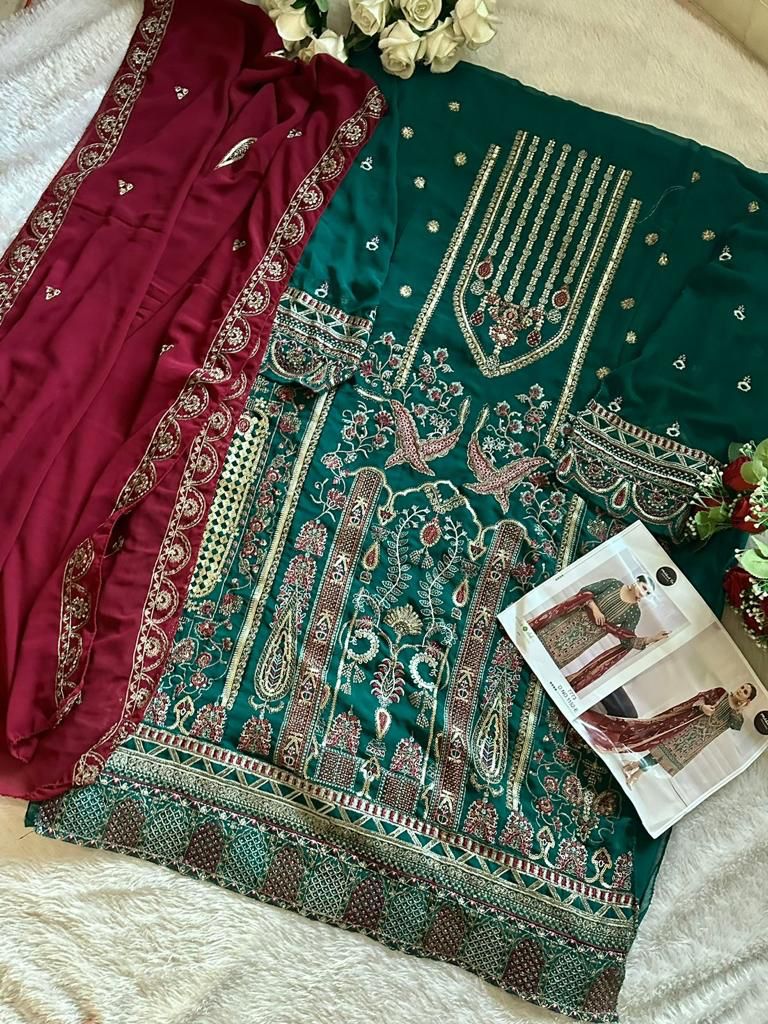 Mehboob Tex D No 1152 Georgette With Heavy Embroidery Pakistani Suits