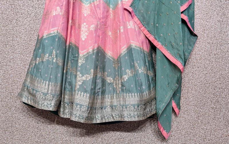 Mf D No 1171 Dola Jacquard Febric With Embroidery Readymade Lehngas