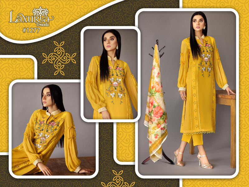 Laxuria Trendz D No 1277 Fox Georgette With Fancy Embroidery Designer Pret Collection