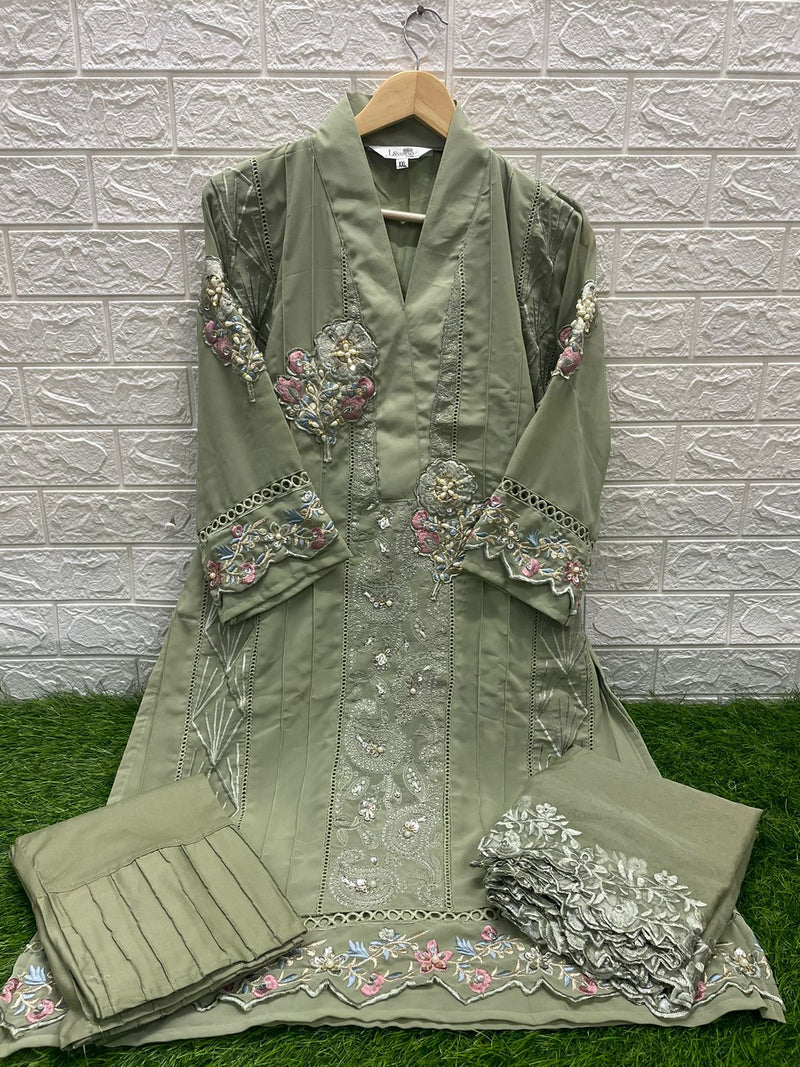 Laxuria Trendz D No 1279 Fox Georgette With Beautiful Embroidery Readymade Suits