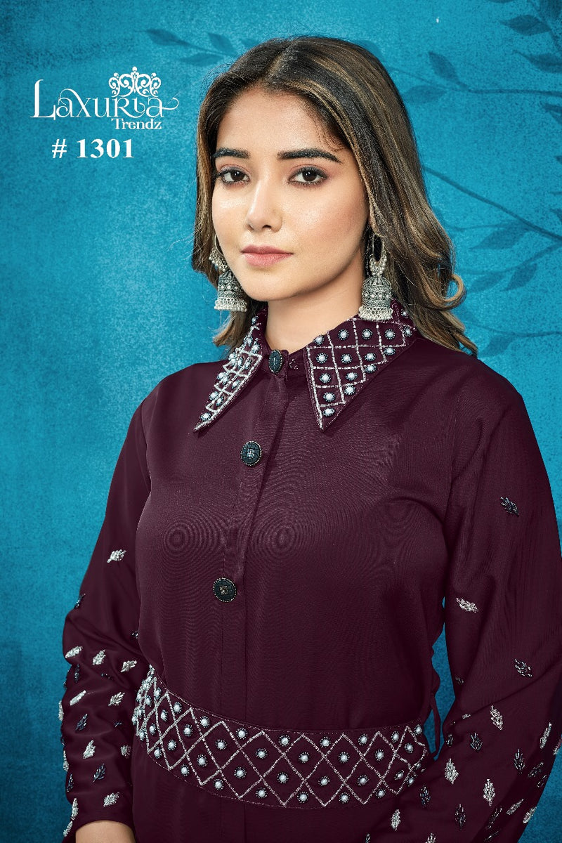 Laxuria Trendz D No 1301 Satin Designer Printed Partywear Cord sets Collection