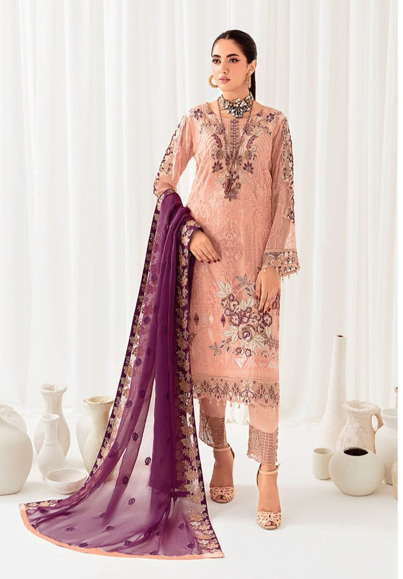 Libas D No 151 Georgette With Embroidery Moti Work Designer Pakistani Suits